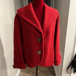 Vintage Red Jacket with Large Gold Buttons